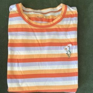NWT Madewell Striped Daisy Shirt, M